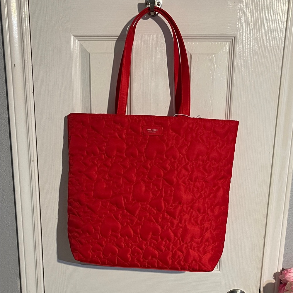 Kate Spade Red Quilted Heart ❤️ Tote